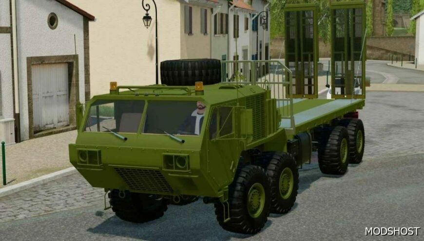 FS22 Vehicle Mod: Oshkosh Defense Flatbed Truck (Featured)