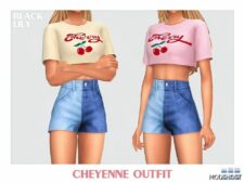 Sims 4 Teen Clothes Mod: Cheyenne Outfit (Featured)