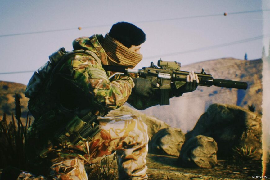 GTA 5 Player Mod: Early 2000S SAS Iraq KIT SP & Fivem Add-On (Featured)