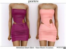 Sims 4 Elder Clothes Mod: Wrinkled Short Skirt (Featured)