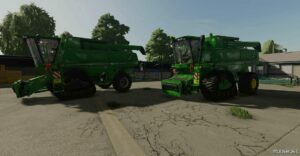 FS22 John Deere Combine Mod: S690I & 9880I STS EU Grey Edition Camso Tracks (Featured)