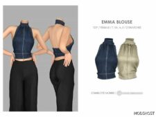 Sims 4 Female Clothes Mod: Emma Blouse (Featured)