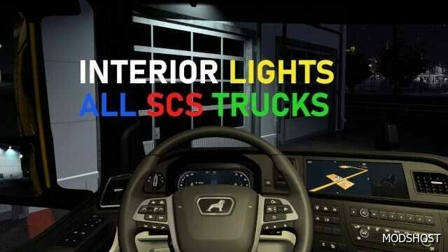 ETS2 Mod: Interior Cabin Lights V0.3 1.50 (Featured)