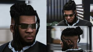 GTA 5 Player Mod: Retexture Long Dreads 4 Different Colors (Featured)