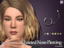 Sims 4 Accessory Mod: Chained Nose Piercing (Featured)