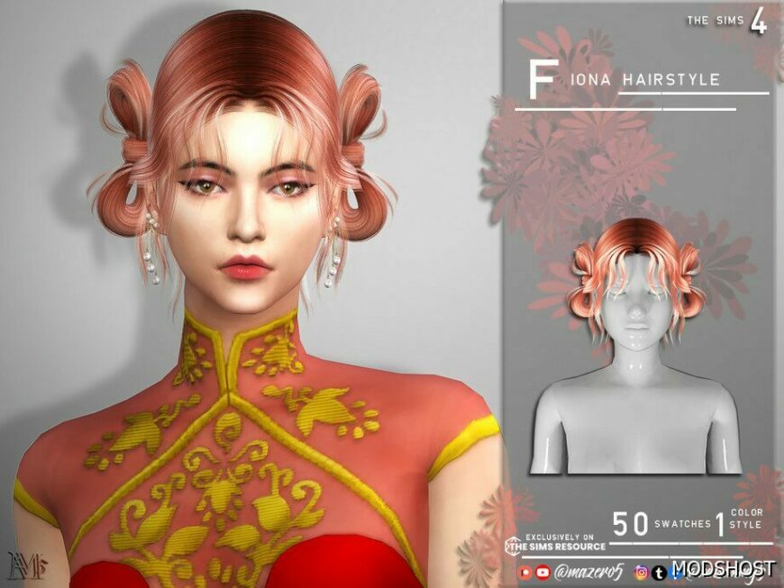 Sims 4 Female Mod: Fiona Hairstyle (Featured)