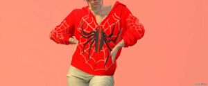 GTA 5 Player Mod: Spider Jacket for MP Female (Featured)