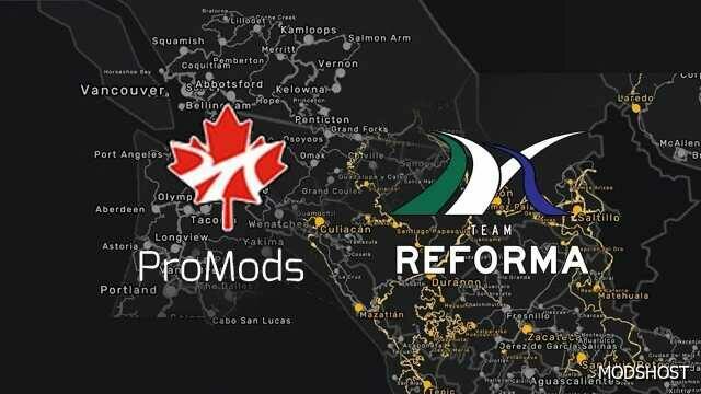 ATS ProMods Map Mod: Reforma Promods Background FIX V12.150 (Featured)