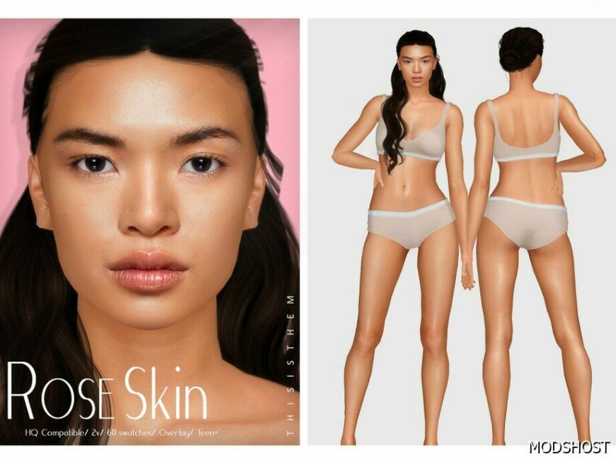 Sims 4 Female Skintone Mod: Rose Skin (Featured)