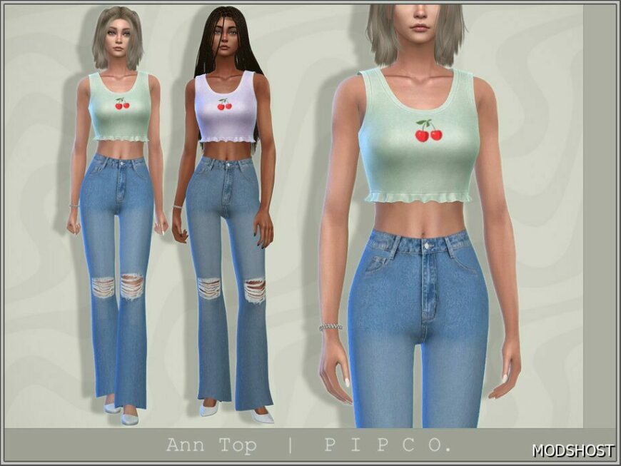 Sims 4 Everyday Clothes Mod: ANN TOP. (Featured)