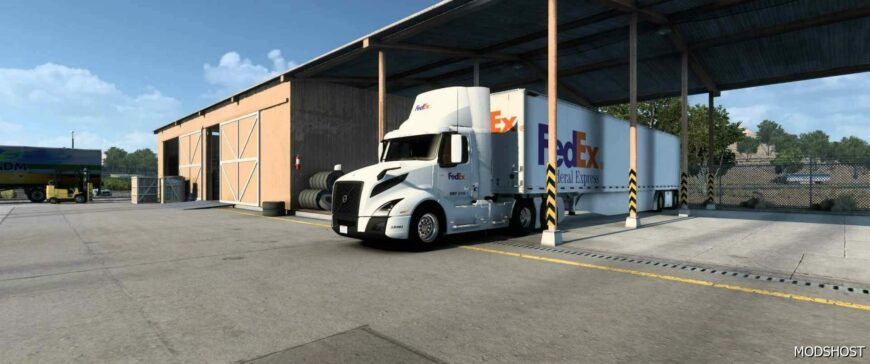 ATS Mod: 2018 VNL 300 Ruda REF 48 53 FIT Fedex Skin 1.50 (Featured)