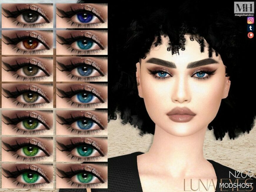 Sims 4 Female Mod: Luna Eyes N209 (Featured)