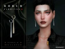 Sims 4 Female Accessory Mod: Pendant Earrings (Image #2)