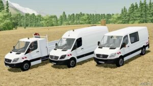 FS22 Mercedes-Benz Mod: Mercedes Benz Sprinter Cars Pack (Featured)