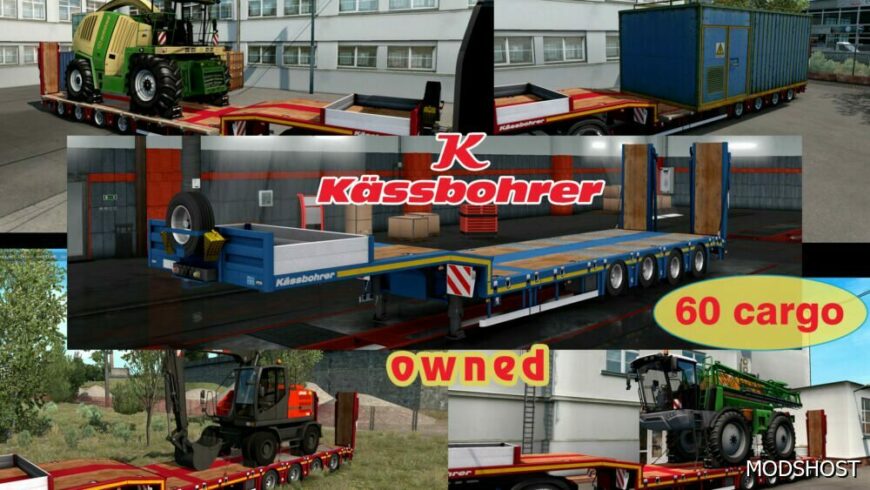 ETS2 Kassbohrer Mod: Ownable Kassbohrer LB4E Overweight Trailer V1.1.17 (Featured)