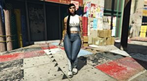 GTA 5 Player Mod: Calça Jeans for MP Female (Image #2)