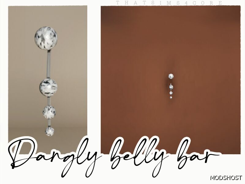 Sims 4 Female Accessory Mod: Dangly Belly Piercing (Featured)