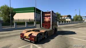 ETS2 Scania Mod: 2016 R_S Bordeaux Red & Beige (Truck Skin Only) (Image #2)