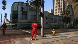 GTA 5 Player Mod: Bloods Suit (FOR Frank) V1.2 (Image #3)