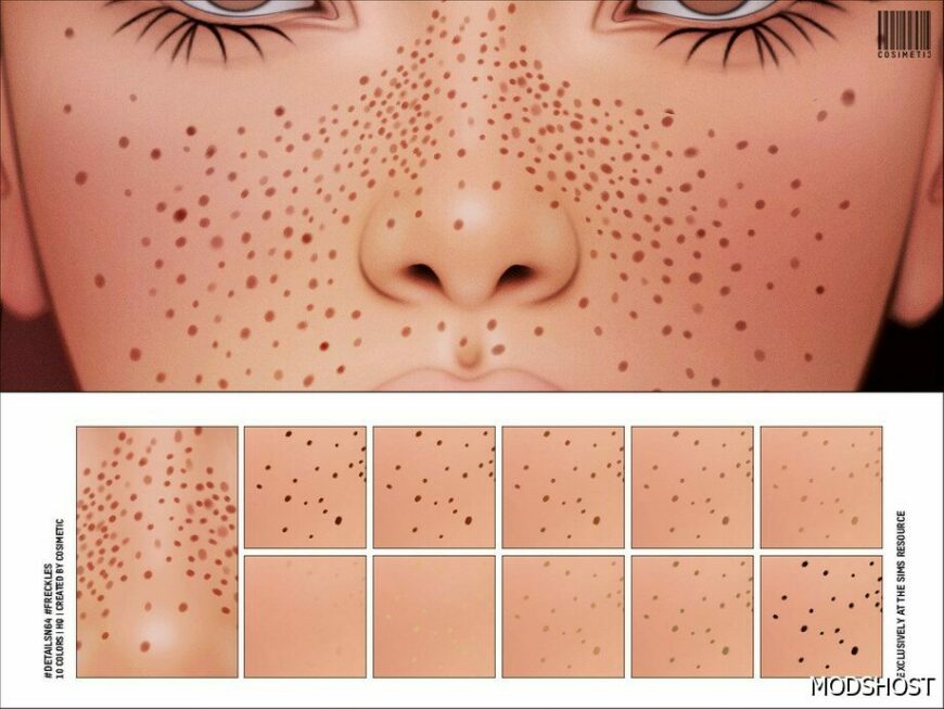 Sims 4 Makeup Mod: Details N64 Freckles (Featured)