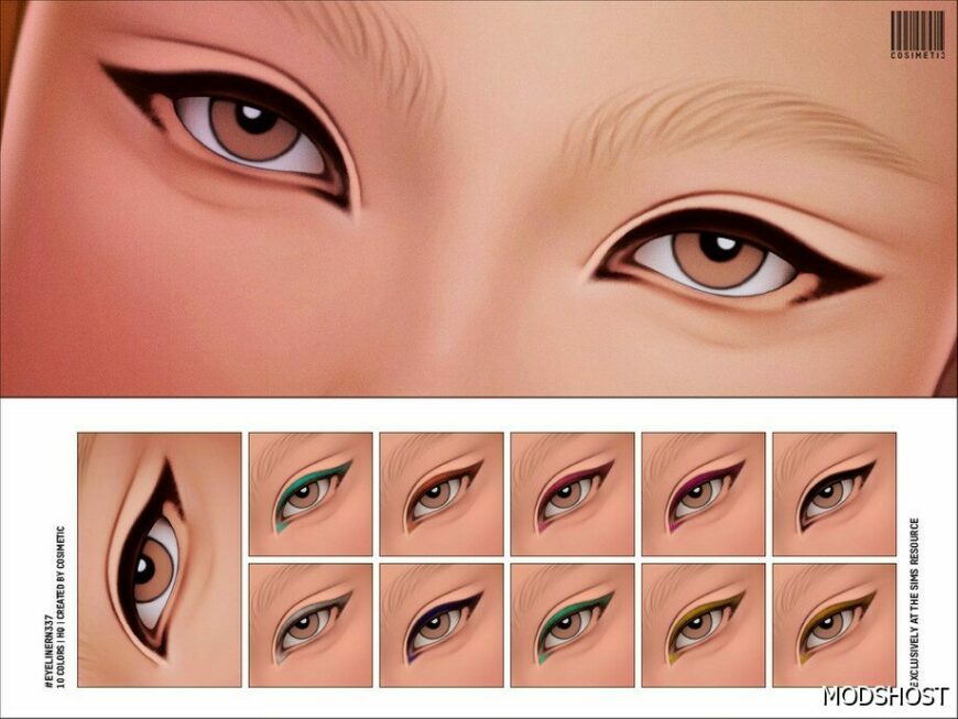 Sims 4 Female Makeup Mod: Eyeliner N337 (Featured)