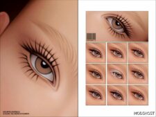 Sims 4 Female Makeup Mod: Maxis Match 2D Eyelashes N111 (Featured)