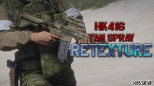 GTA 5 Weapon Mod: HK416 Worn TAN Retexture (Image #2)