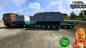 ETS2 Trailer Mod: 95TN Siemens Transformator V1.1 1.50 (Image #2)