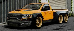 GTA 5 Dodge Vehicle Mod: 2023 Dodge RAM 1500 TRX 6×6 Slammed (Featured)