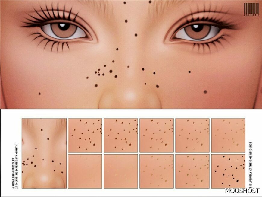 Sims 4 Makeup Mod: Details N66 Freckles (Featured)