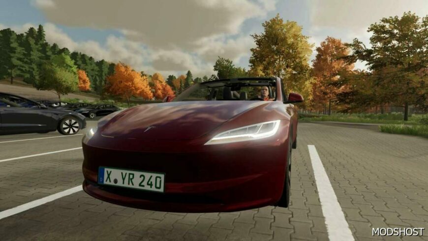 FS22 Tesla Car Mod: Model 3 2024 Long Range V1.0.2 (Featured)