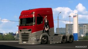 ETS2 DAF Mod: Kasumi Knight Costume Skin for Jasper DAF 2021 1.50 (Featured)