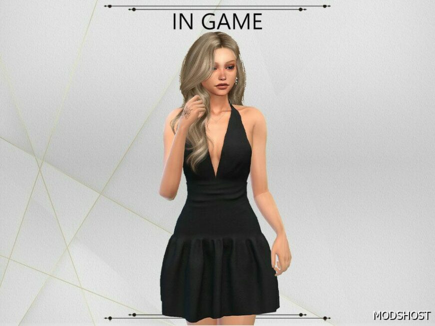 Sims 4 Dress Clothes Mod: Carrie Dress (Featured)