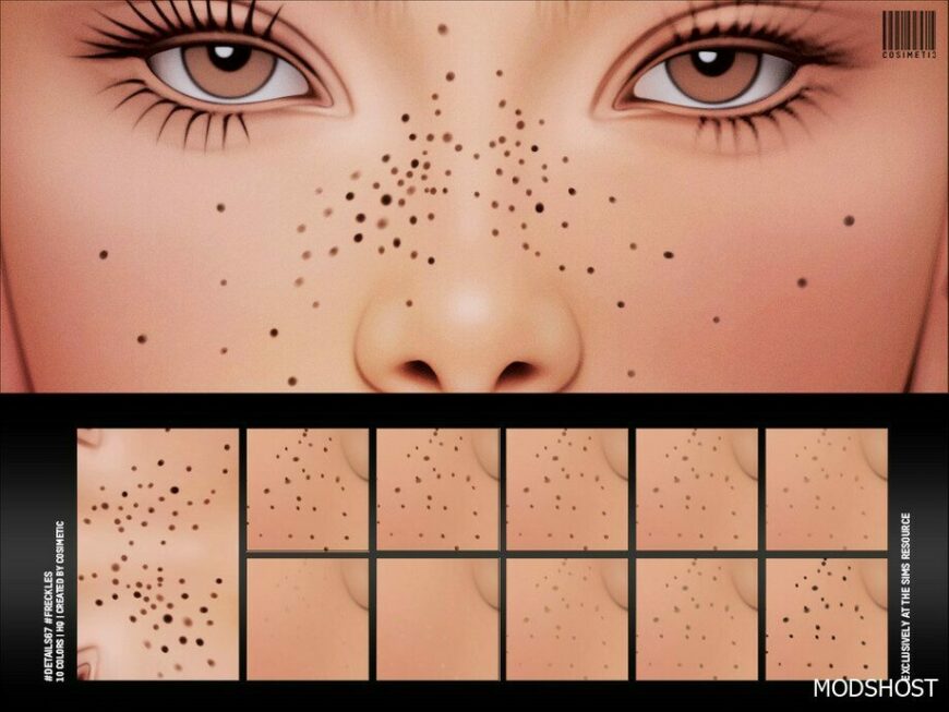 Sims 4 Makeup Mod: Details N67 Freckles (Featured)