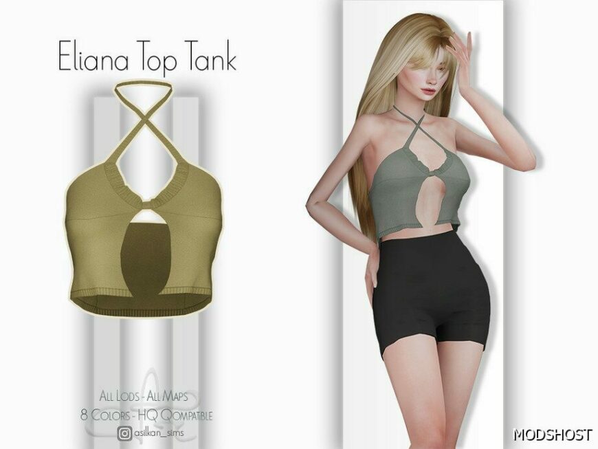 Sims 4 Female Clothes Mod: Eliana TOP Tank – ACN 433 (Featured)