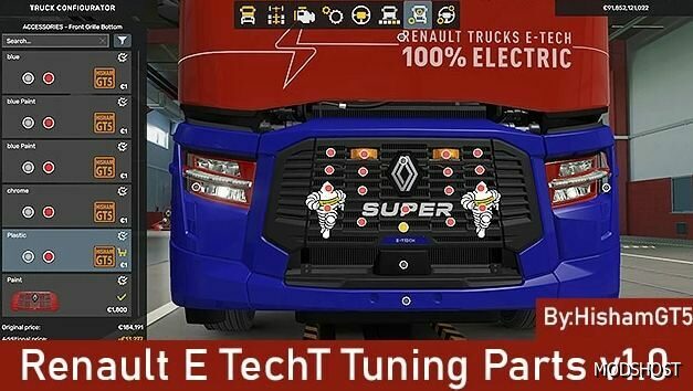 ETS2 Renault Mod: E-Tech T Tuning Parts 1.50 (Featured)