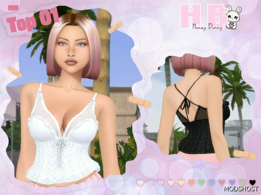 Sims 4 Female Clothes Mod: HB Top 01 (Featured)