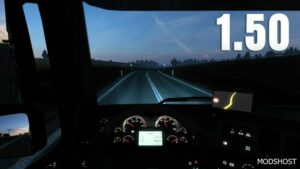 ETS2 Headlights Part Mod: Blue Headlights 1.50 (Featured)