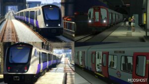 GTA 5 Vehicle Mod: TFL Train Pack – London Underground S Stock – Crossrail Elizabeth Line Class 345 V1.0 OIV Replace (Featured)