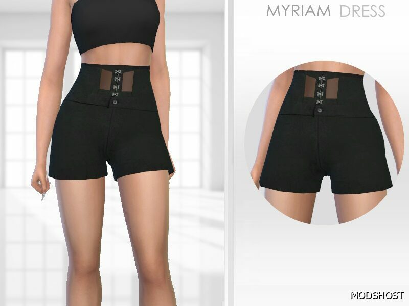 Sims 4 Elder Clothes Mod: Myriam Shorts (Featured)