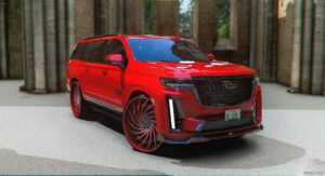 GTA 5 Vehicle Mod: 2023 Cadillac Escalade V-Sport on 30 (Featured)