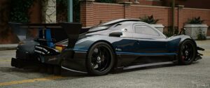 GTA 5 Pagani Vehicle Mod: Zonda Revo Blue Carbon (Image #2)