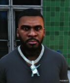 GTA 5 Player Mod: Panda Chain for Franklin (Featured)