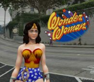 GTA 5 Player Mod: Wonder Woman (1975 Series) – Addon PED (Featured)