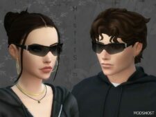 Sims 4 Female Accessory Mod: Black Sport Sunglasses (Featured)