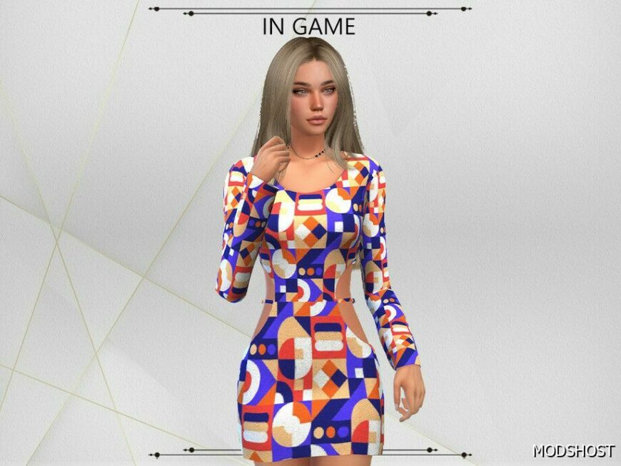 Sims 4 Elder Clothes Mod: April Dress (Featured)