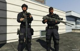 GTA 5 Police Weapon Mod: AI Arctic Warfare Replace, Magnum, Police Short (Image #2)