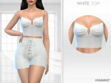 Sims 4 Elder Clothes Mod: White SET (Featured)