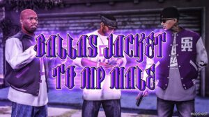 GTA 5 Player Mod: Ballas Jacket to MP Male (Image #2)