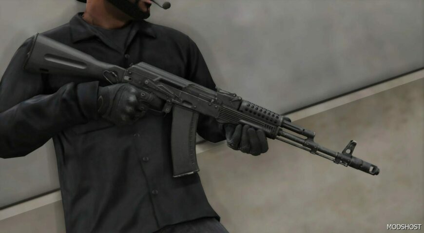 GTA 5 Weapon Mod: EFT AK-74M Custom Animated (Featured)